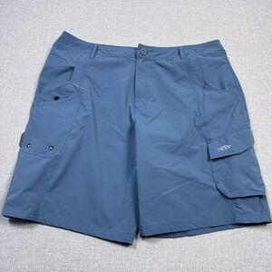 AFTCO Shorts Mens 40 Blue Cargo Nylon Spandex Quick Dry Stretch 11 Inseam